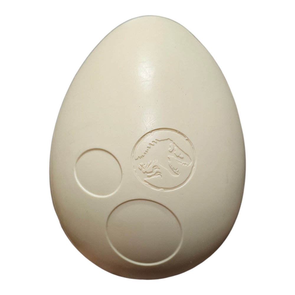 Cream Dog Toy Egg with Indented Designs